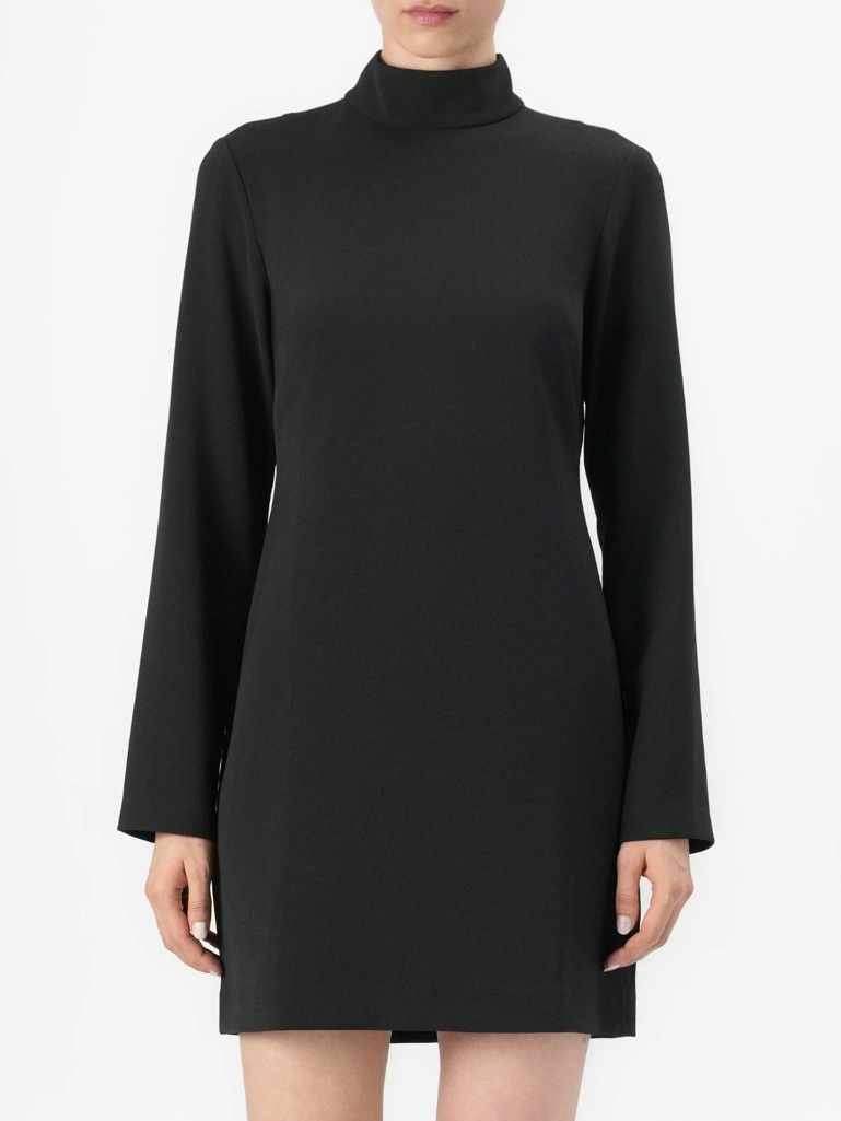 Calvin Klein Black Long Sleeve Turtle Neck Mini Dress Size 8